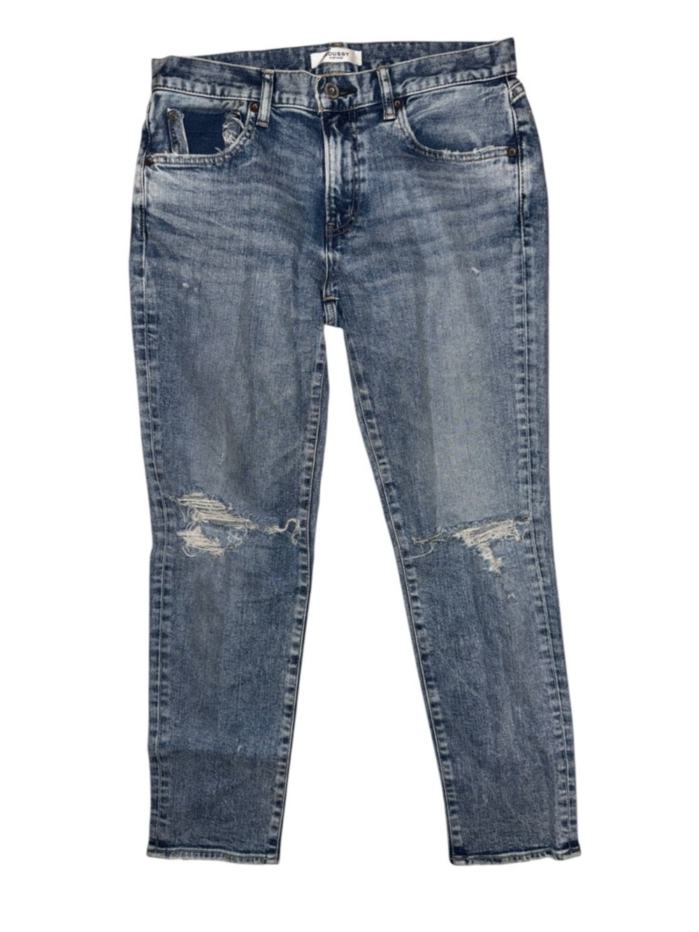 Moussy Vintage Distressed Rigid Jeans - Size 29